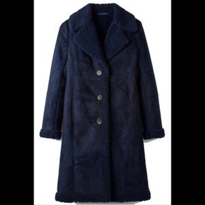 Boden Bell Teddy Lined Coat - Navy NWOT